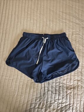 Fourlaps RE-UP Navy Blue Mesh Running Training Shorts with Built-In Liner - XS